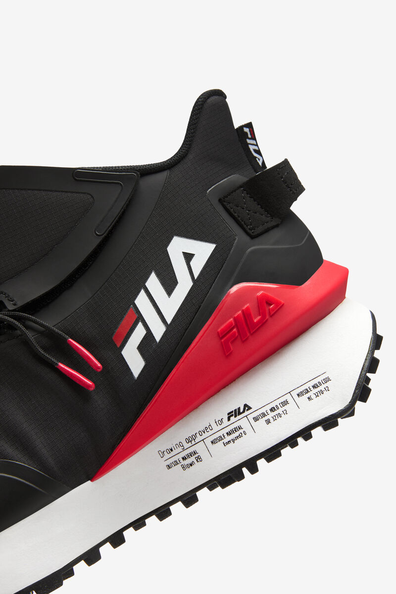 Black / Red / White Women's Fila Space Runner Trainers | ICGkFFXQLbm