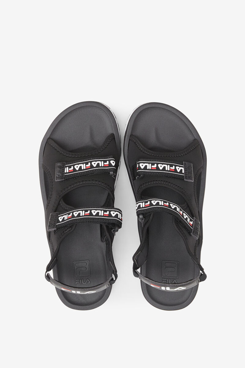 Black / Red / White Women's Fila Spot Eva Sandal Sandals | cHCjsDqSwot