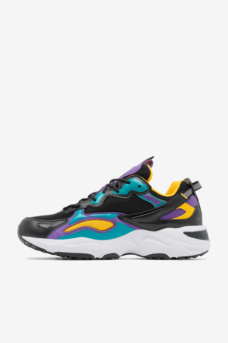 Black / Royal Purple / White Men's Fila Ray Tracer Apex Walking Shoes | iTIscv73t3e