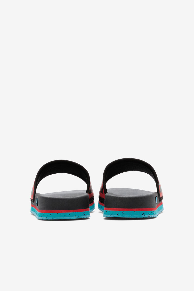 Black / Turquoise / Red Men's Fila Lunar Slide Slides | tR5Azs8ZkOF