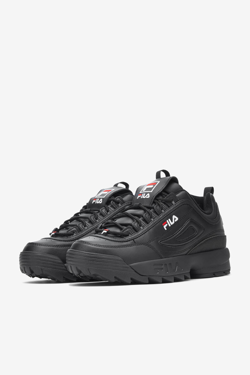 Black / White / Black Men's Fila Disruptor 2 Premium Platform Shoes | slLY3AvJy9a