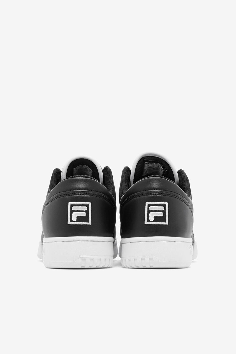 Black / White / Black Men's Fila Original Fitness Flat Shoes | UroOeM49Wok