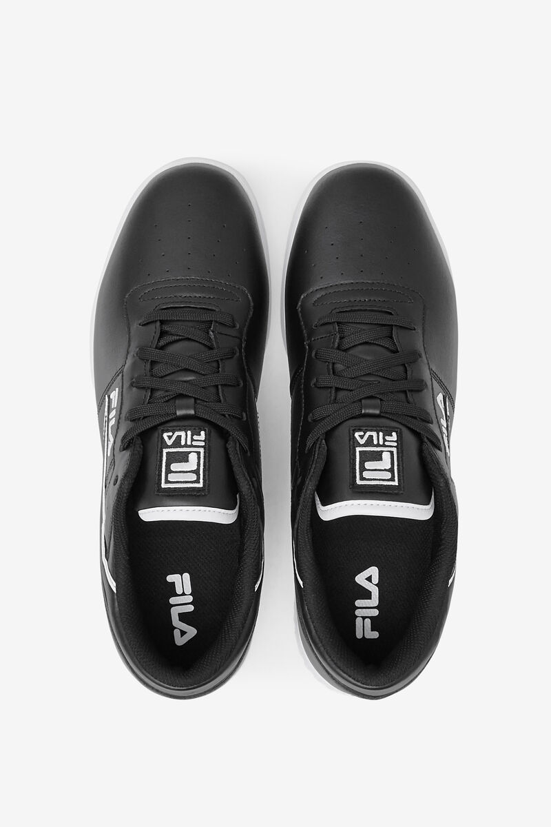 Black / White / Black Men's Fila Original Fitness Flat Shoes | UroOeM49Wok