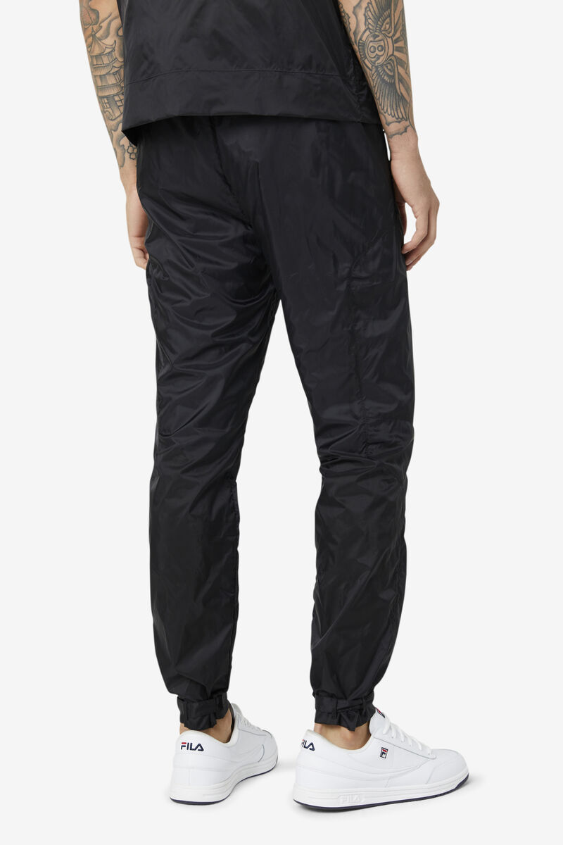 Black / White / Black Men's Fila Vega Wind Pant Pants | laS4TGrDTYV