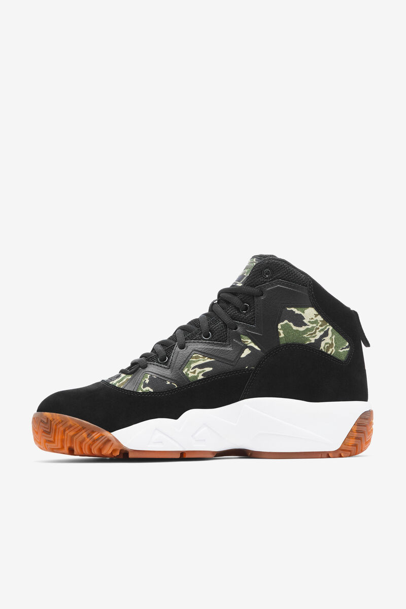 Black / White Men's Fila Basketball Shoe With Camo Detail | Fila Trainers | ENuOH4UbHVP