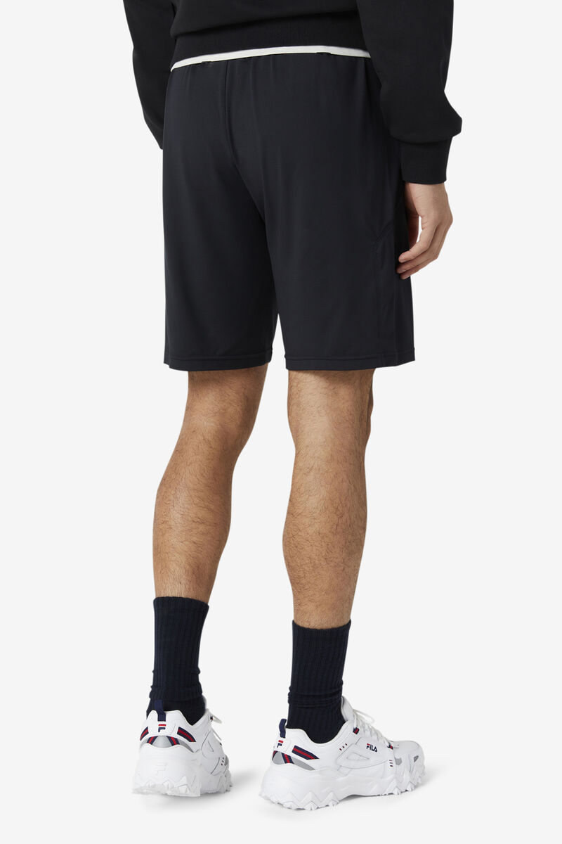 Black / White Men's Fila Deneb Short Shorts | xQ1w5Hyp5T7