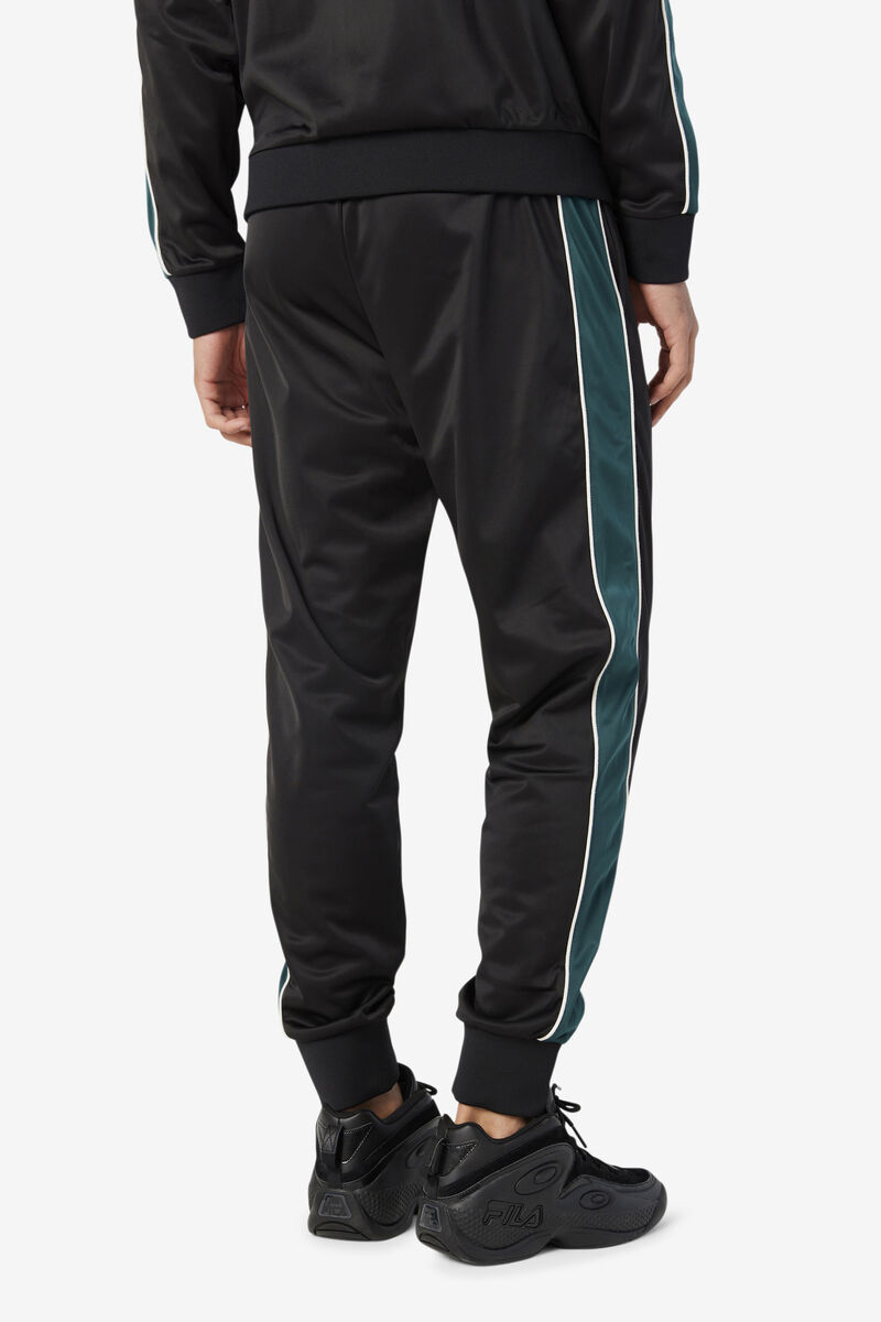 Black / White Men's Fila Elijah Track Pant Tracksuits | shnWmw2IJG5