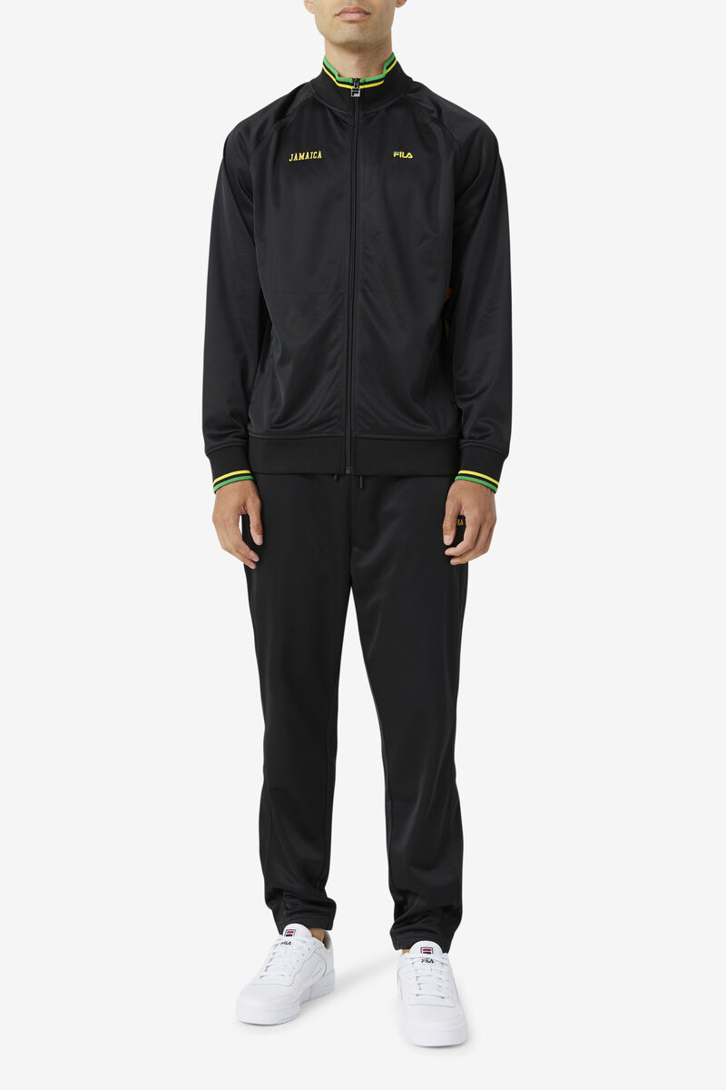 Black / White Men's Fila Jamaica Pant Tracksuits | mz8KG8NxhDS