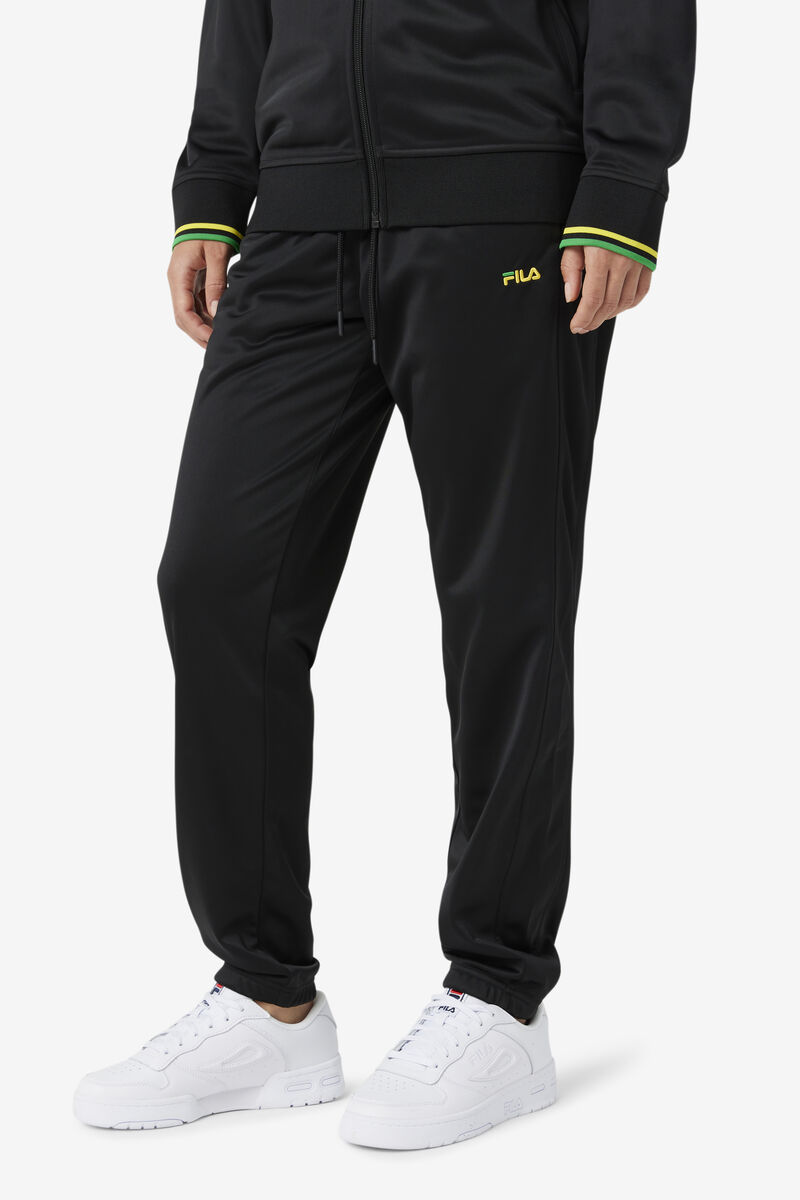 Black / White Men's Fila Jamaica Pant Tracksuits | mz8KG8NxhDS