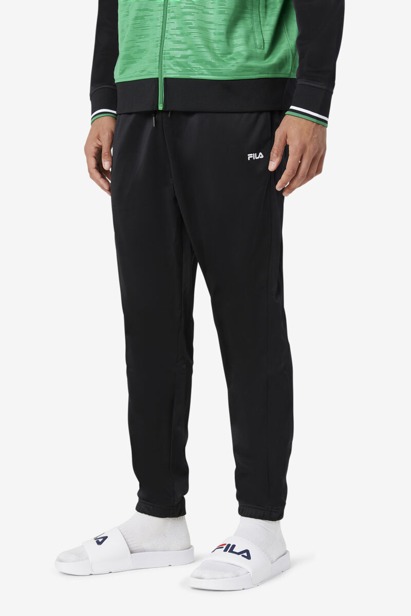 Black / White Men's Fila Nigeria Track Pant Tracksuits | CWMauql9TlE