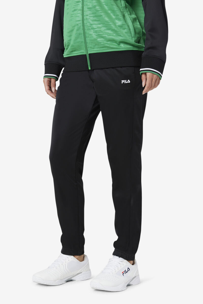 Black / White Men's Fila Nigeria Track Pant Tracksuits | CWMauql9TlE