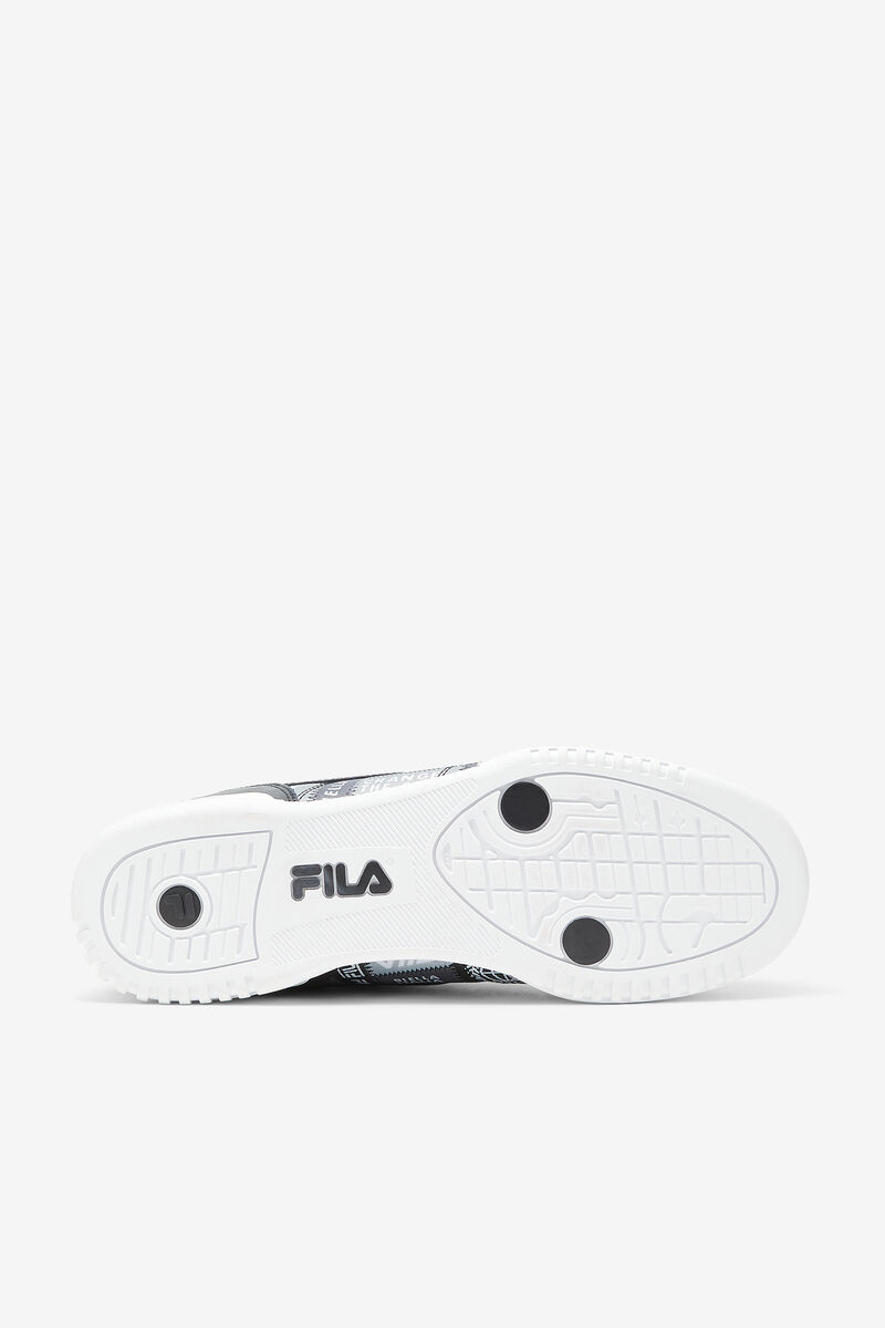 Black / White Men's Fila Original Fitness Patchwork Flat Shoes | P1n2YV2q6OB