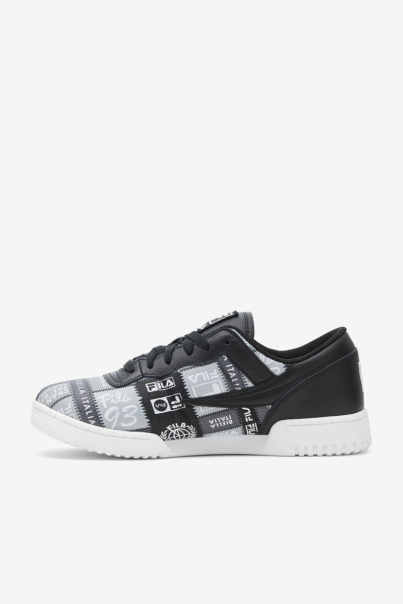 Black / White Men's Fila Original Fitness Patchwork Low Top Shoes | Fila Trainers | gFu352CN9Fq