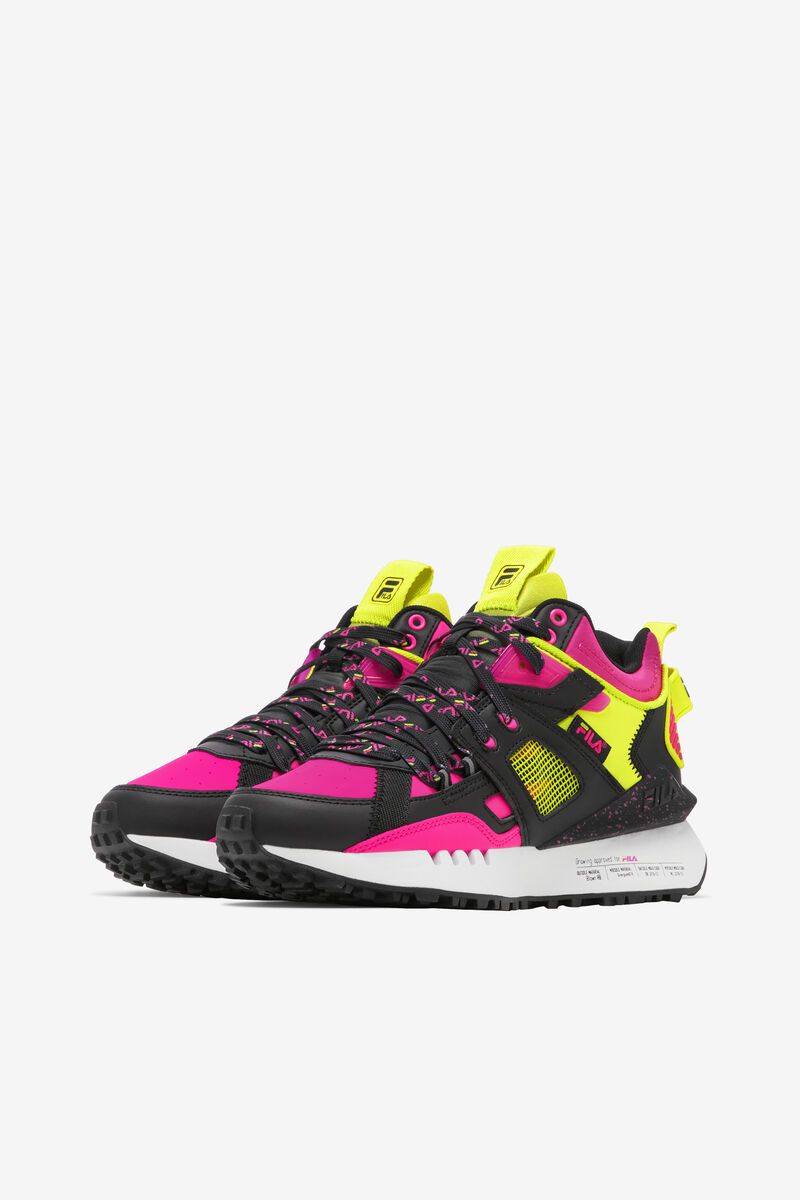 Black / White / Pink Women's Fila Spectra Trainers | avvjpAtebhZ