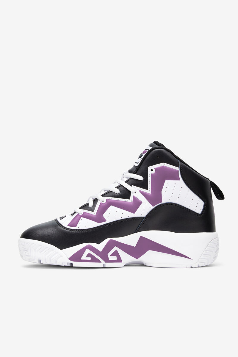 Black / White / Purple Men's Fila Mb Chunky High Top Trainers | Fila Trainers | 3l1apytHISv