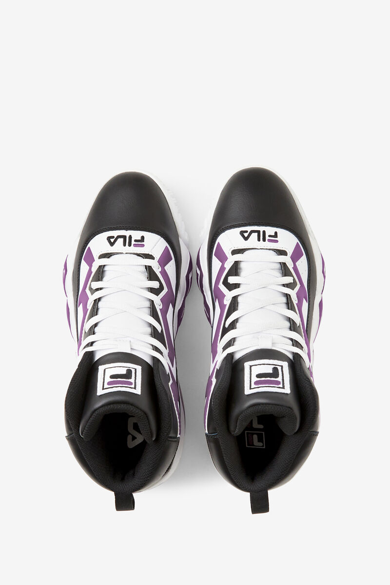 Black / White / Purple Men's Fila Mb Chunky High Top Trainers | Fila Trainers | 3l1apytHISv