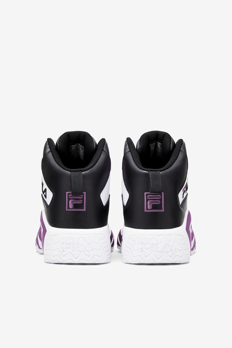 Black / White / Purple Men's Fila Mb Chunky High Top Trainers | Fila Trainers | 3l1apytHISv