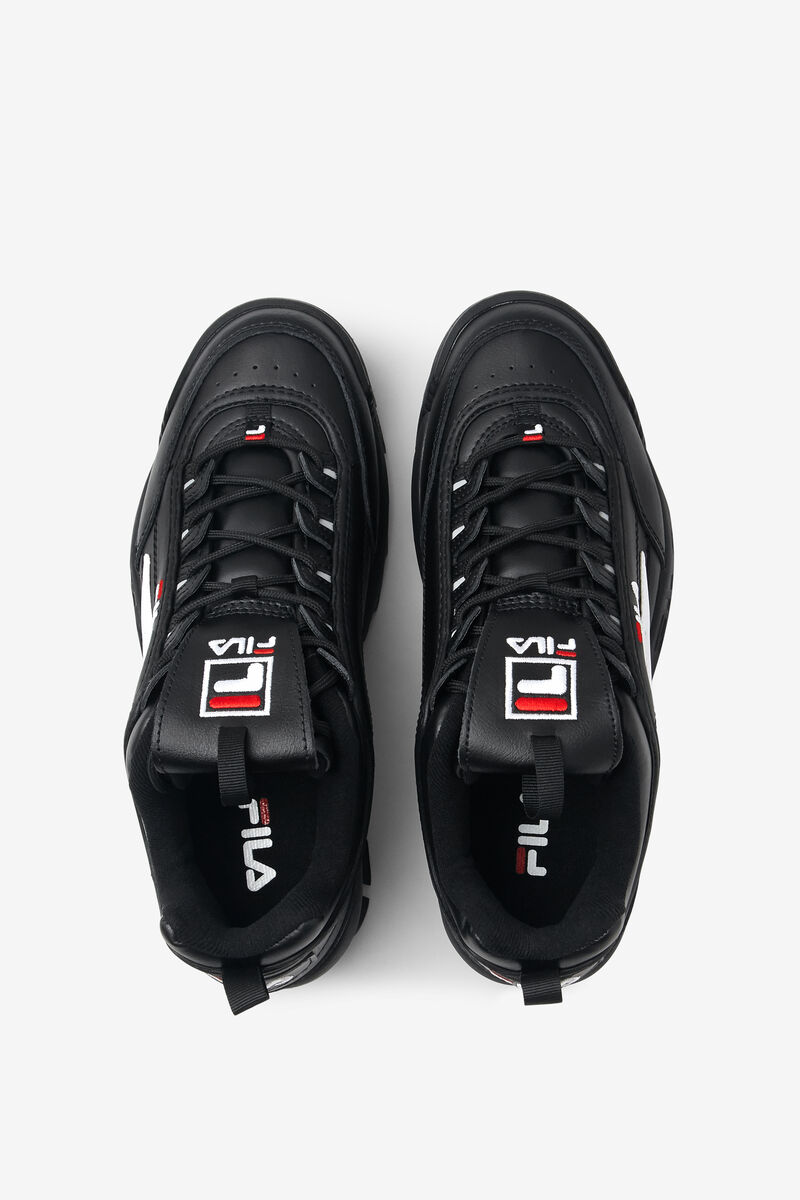 Black / White / Red Men's Fila Disruptor 2 Premium Platform Shoes | DHBz9fYKISF