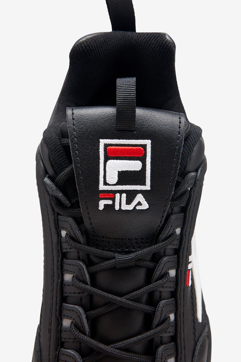 Black / White / Red Men's Fila Disruptor 2 Premium Platform Shoes | DHBz9fYKISF