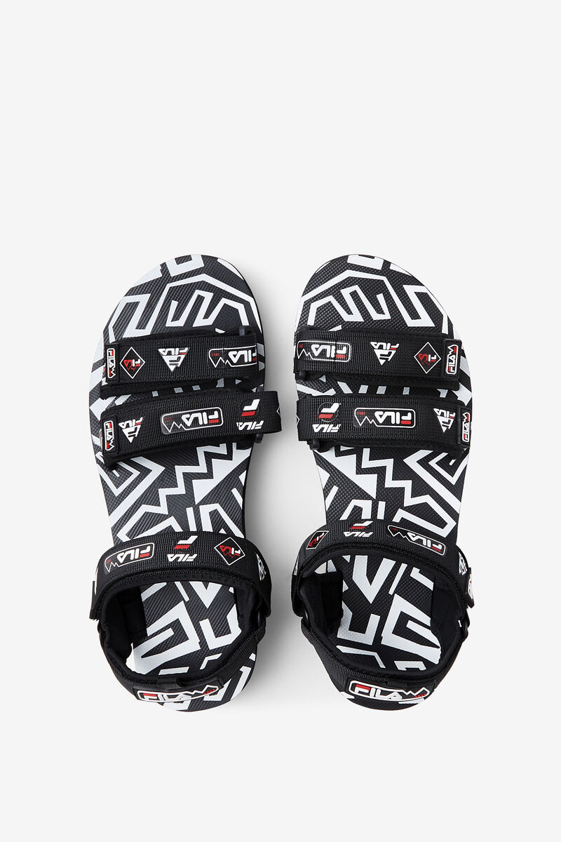 Black / White / Red Men's Fila Drifter Dns '90s Sandals | kFHTRQZvI2m