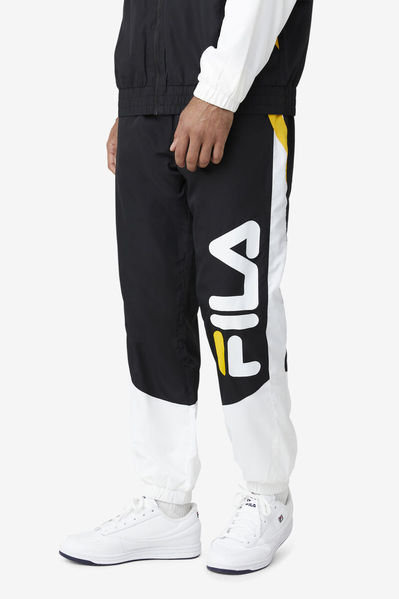 Black / White / Yellow Men's Fila Gustavo Pant Pants | Ar3JjWk2w8O