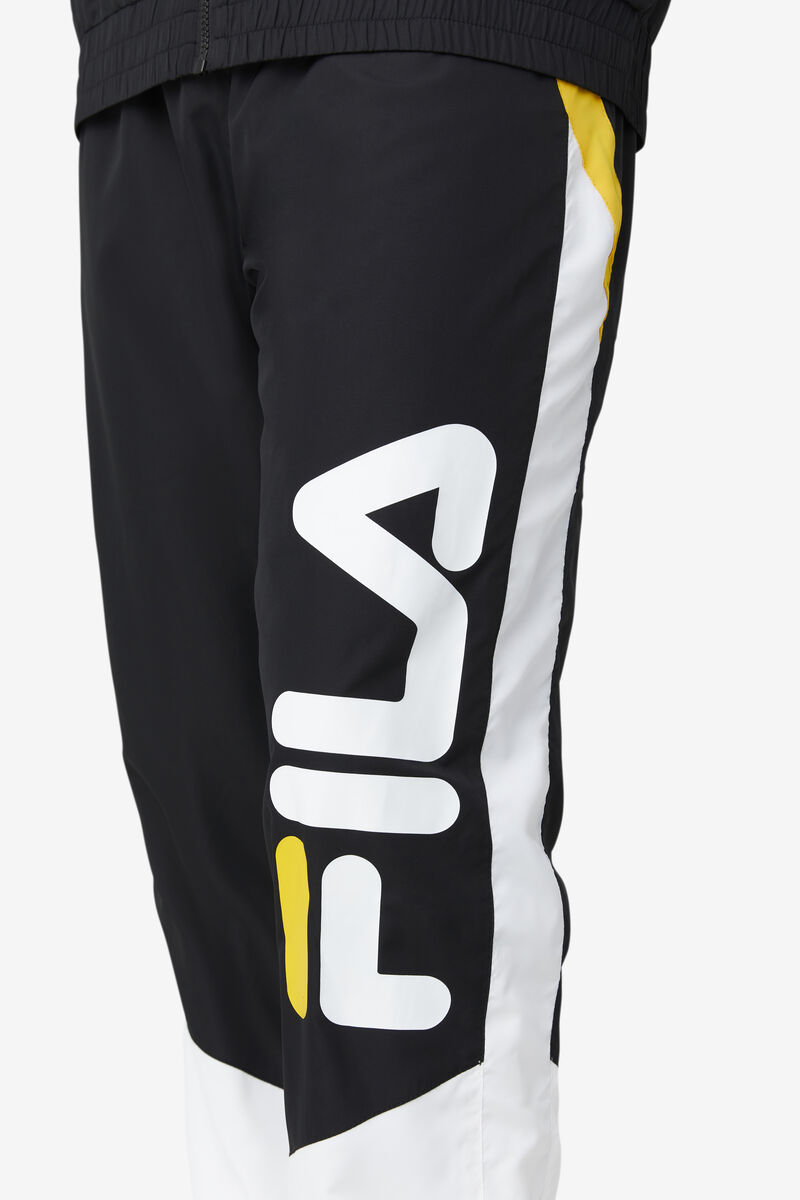 Black / White / Yellow Men's Fila Gustavo Pant Pants | Ar3JjWk2w8O