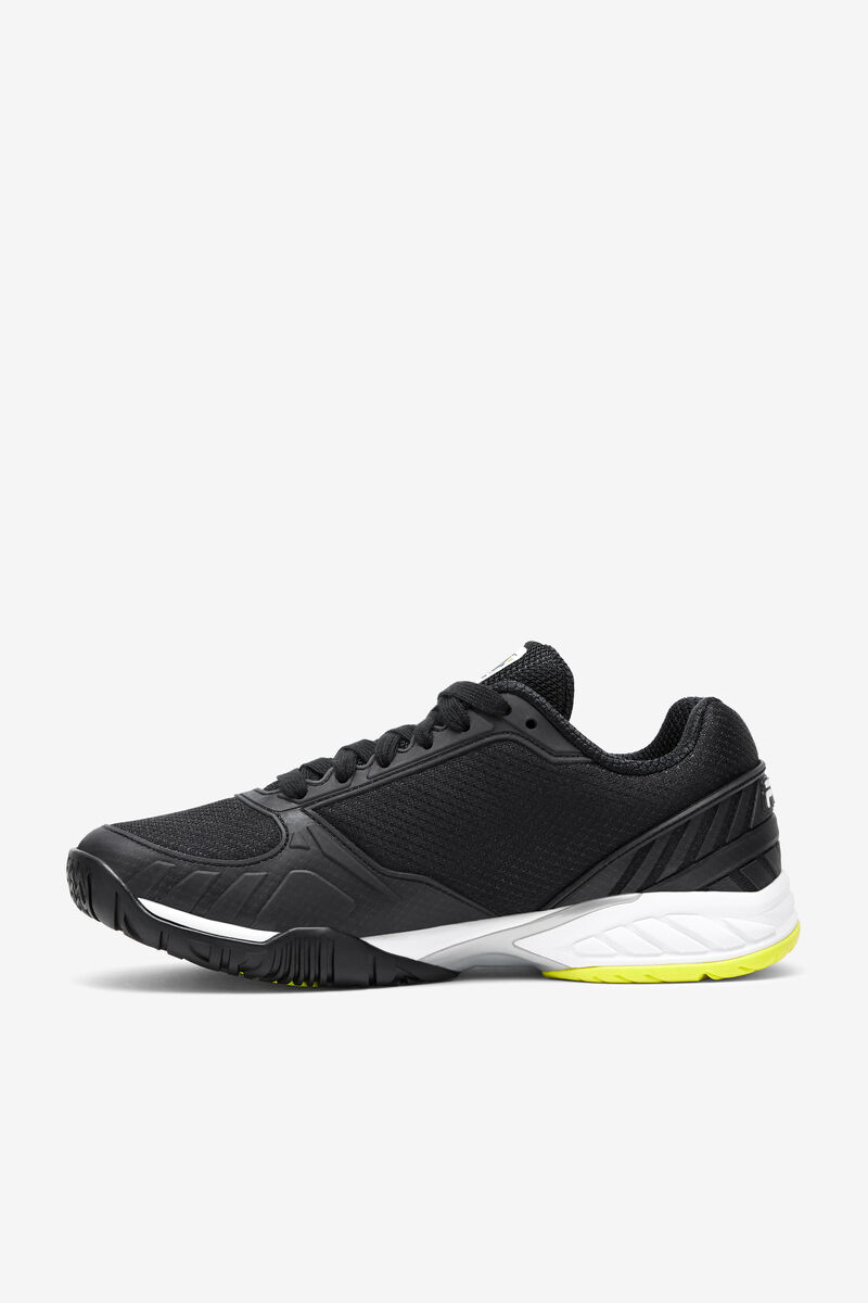 Black / White / Yellow Men's Fila Volley Zone Sport Shoes | wDB7PNrQjQF