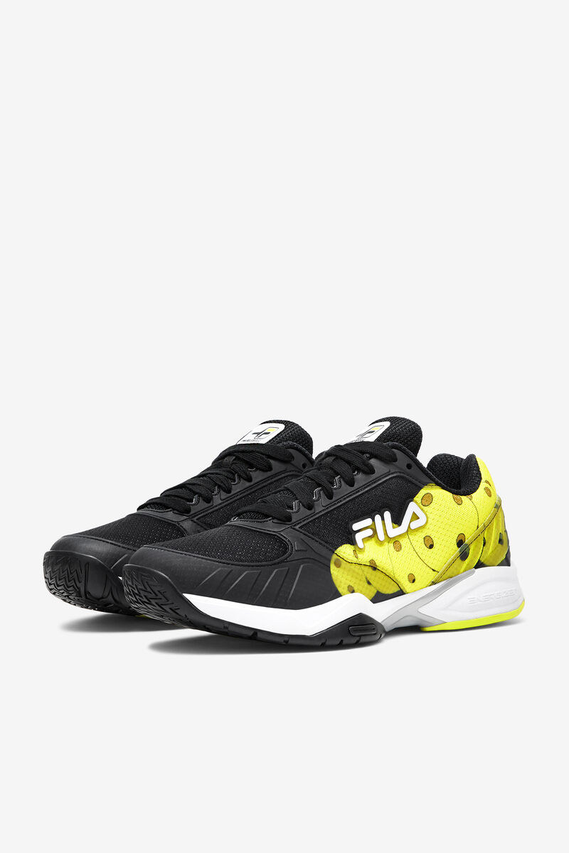 Black / White / Yellow Men's Fila Volley Zone Sport Shoes | wDB7PNrQjQF