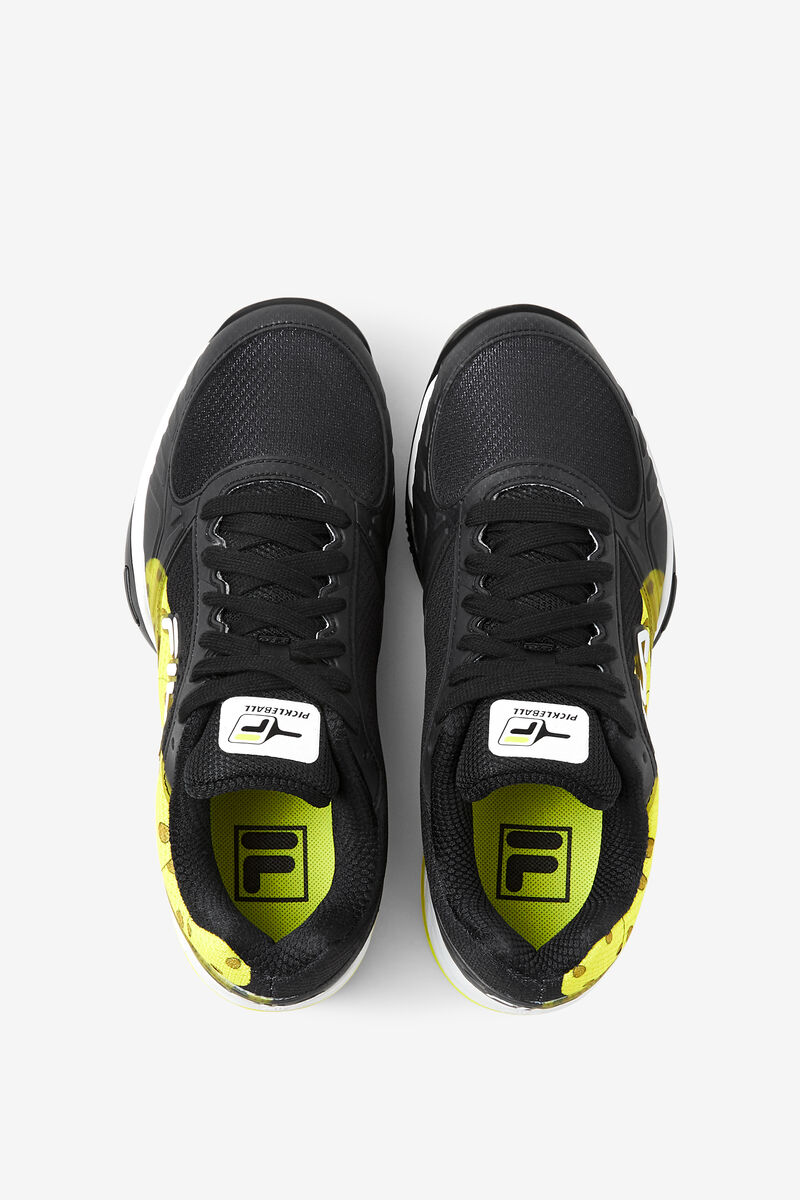 Black / White / Yellow Men's Fila Volley Zone Sport Shoes | wDB7PNrQjQF