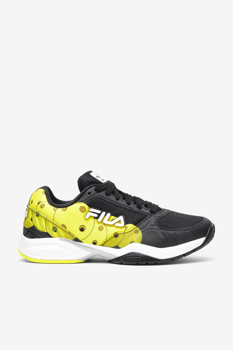 Black / White / Yellow Men\'s Fila Volley Zone Sport Shoes | wDB7PNrQjQF