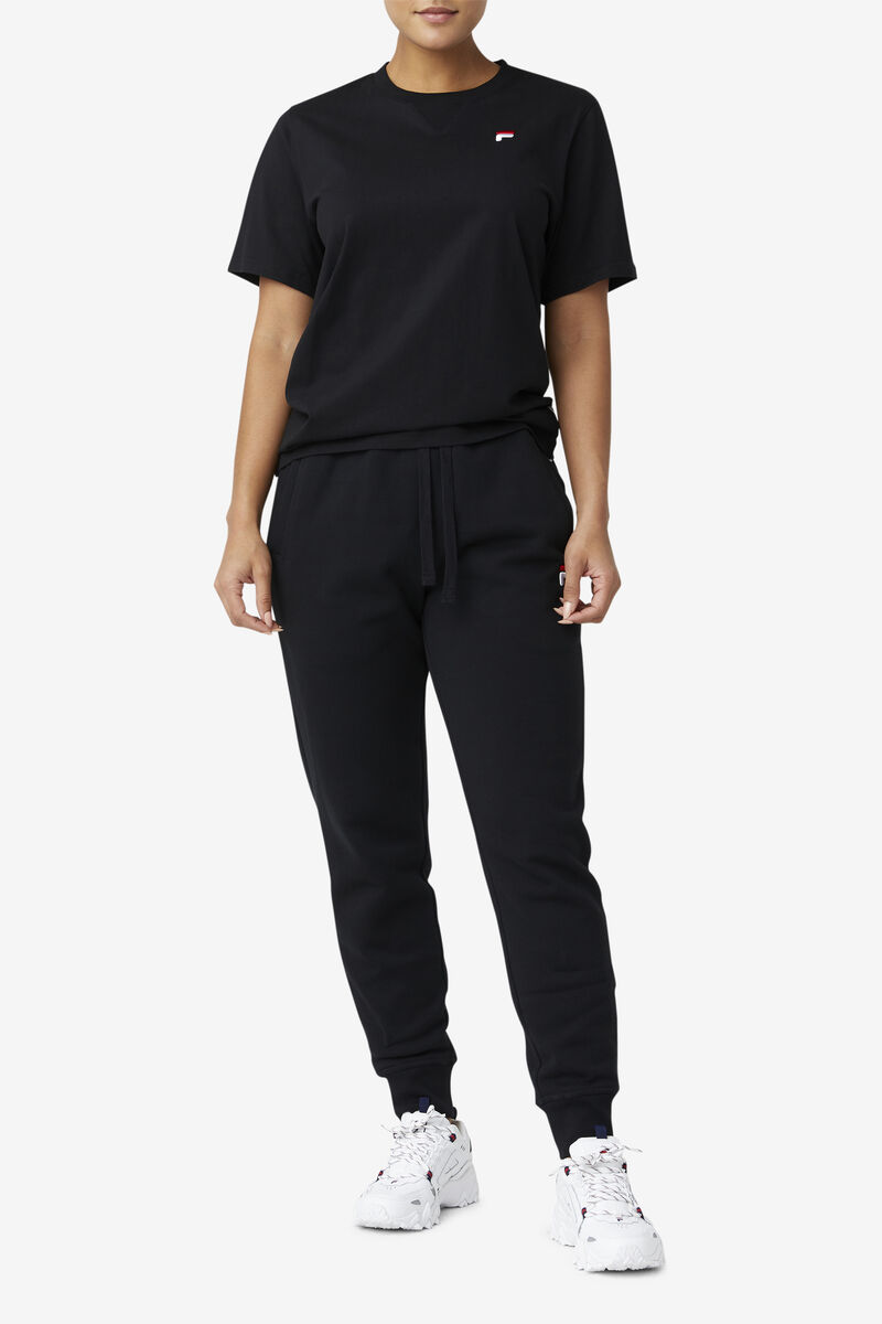 Black Women's Fila Derion T Shirts | VfVjESrV3lE