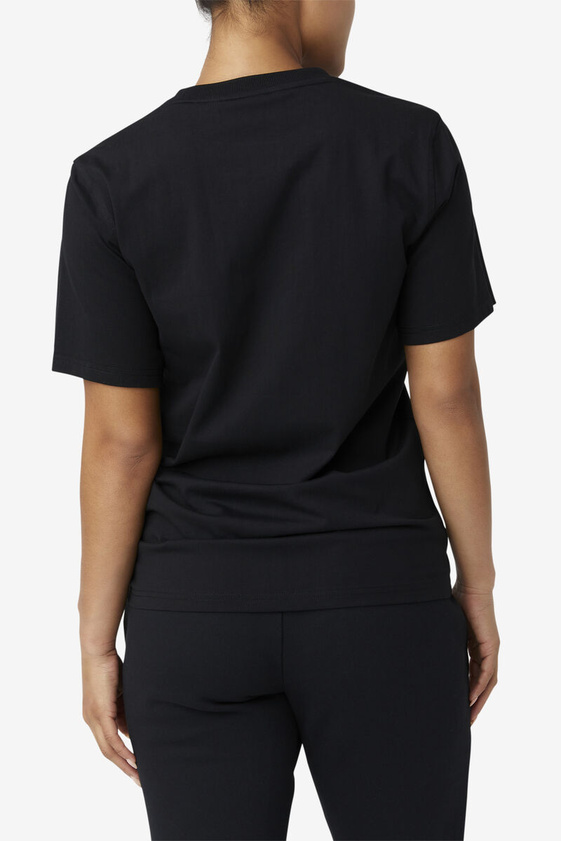 Black Women's Fila Derion T Shirts | VfVjESrV3lE