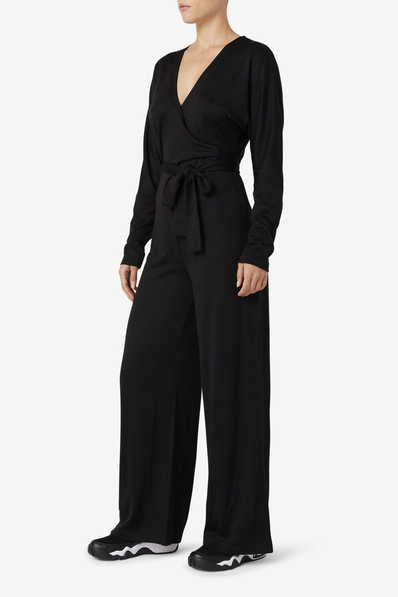 Black Women's Fila Everleigh Jumpsuit Rompers | P6P7rAjniD4