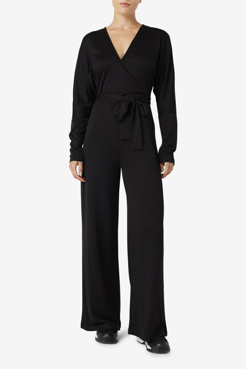 Black Women's Fila Everleigh Jumpsuit Rompers | P6P7rAjniD4