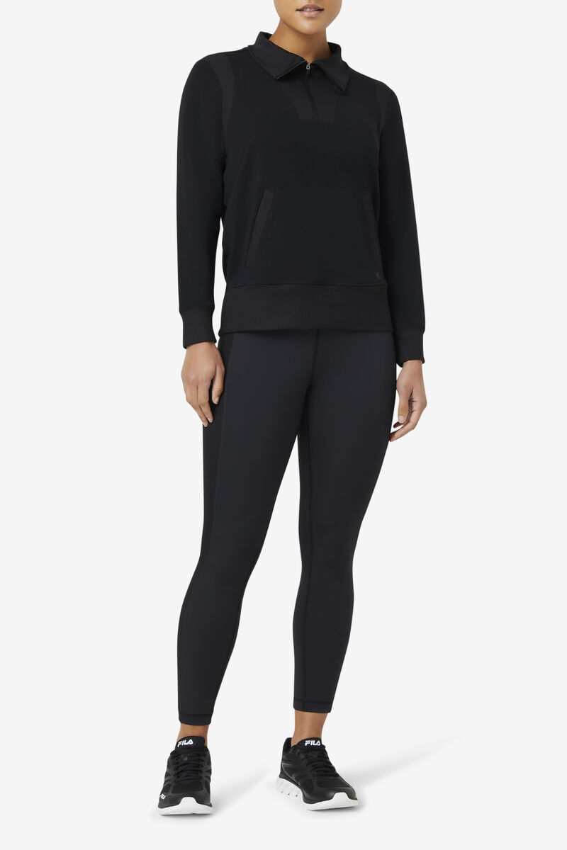 Black Women's Fila Fi-lux Half Zip Jackets | jJpBepfhxdp