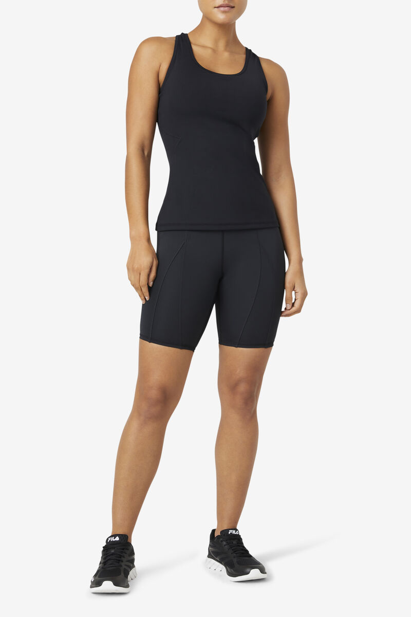 Black Women's Fila Forza 8" Texture Bike Short Shorts | AZNfDJDRwJX