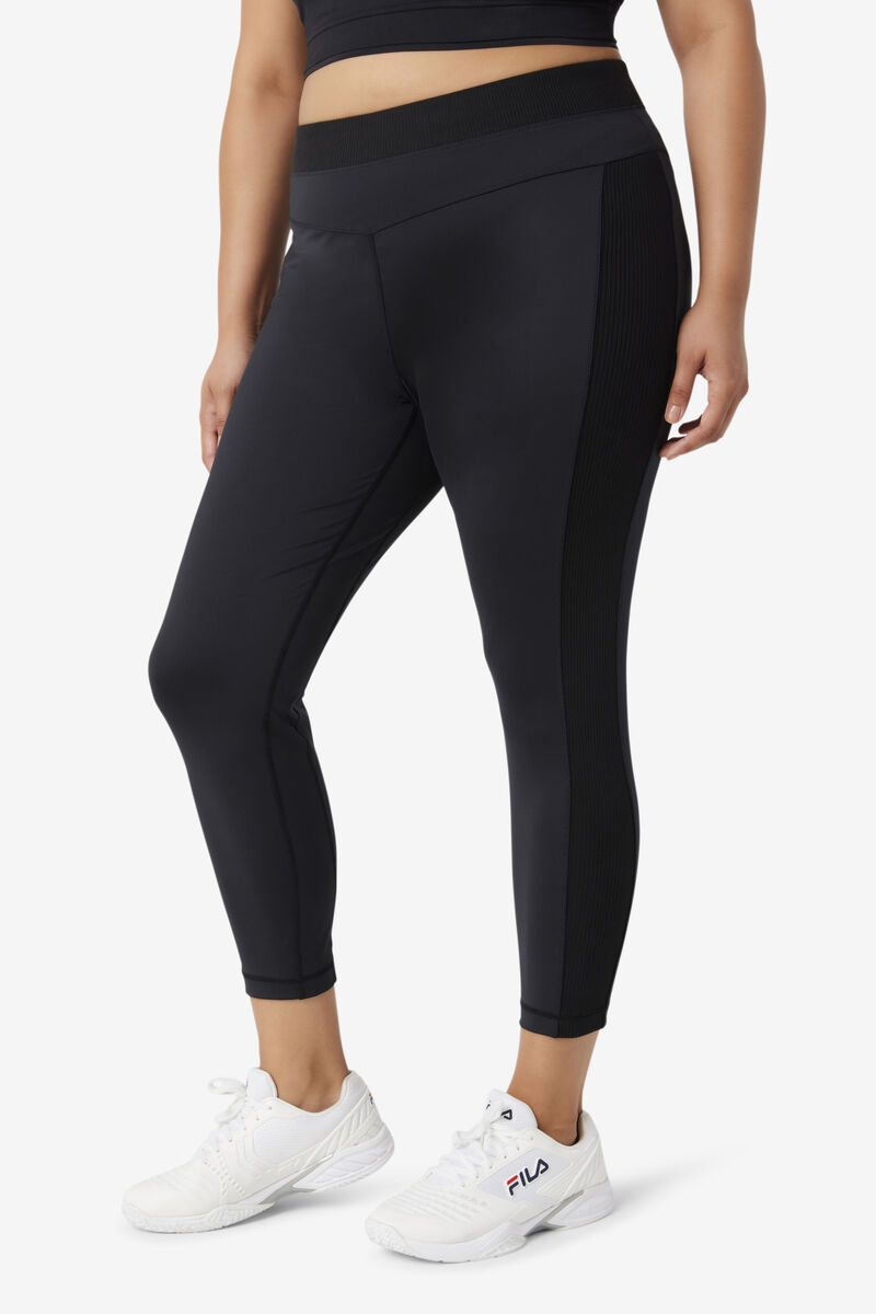 Black Women's Fila Forza Texture High Waist Legging Leggings | Mzrjc52aepW