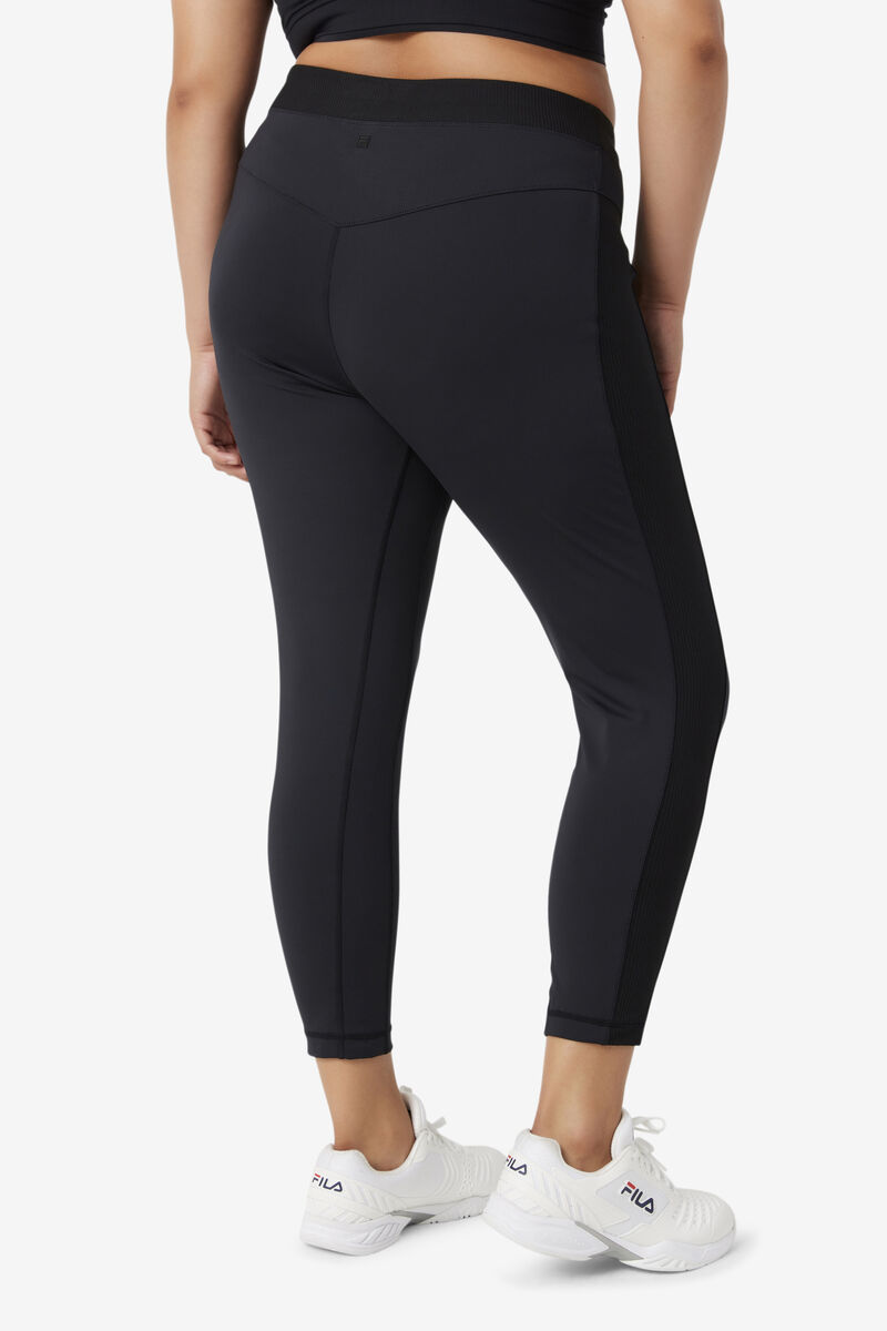 Black Women's Fila Forza Texture High Waist Legging Leggings | Mzrjc52aepW