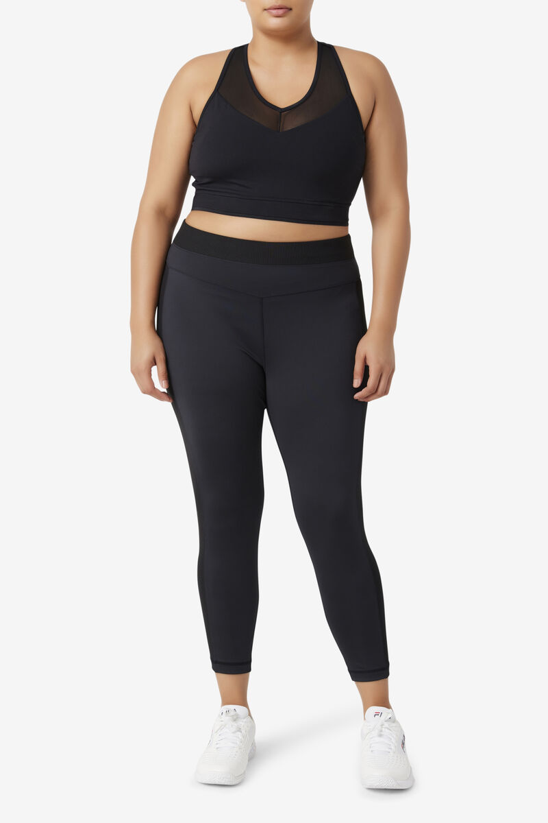 Black Women's Fila Forza Texture High Waist Legging Leggings | Mzrjc52aepW