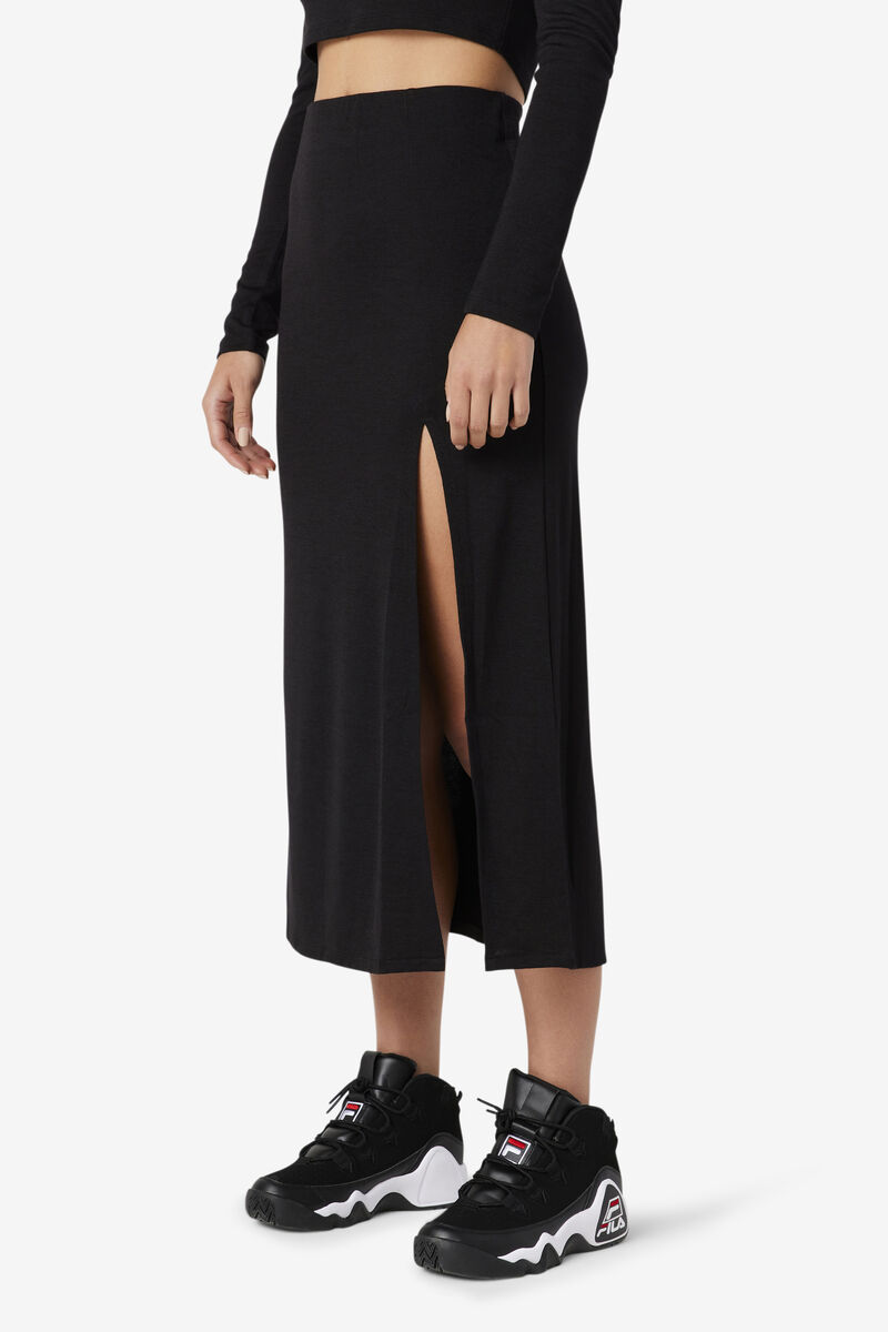 Black Women's Fila Londyn Midi Skirt Skirts | DrWtwKvaMcK