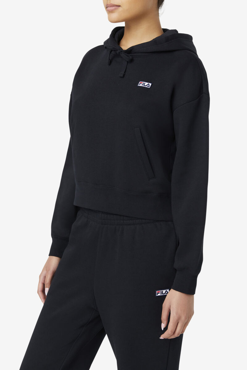 Black Women's Fila Marina Hoodie Hoodies | WVBV9g4U9yA