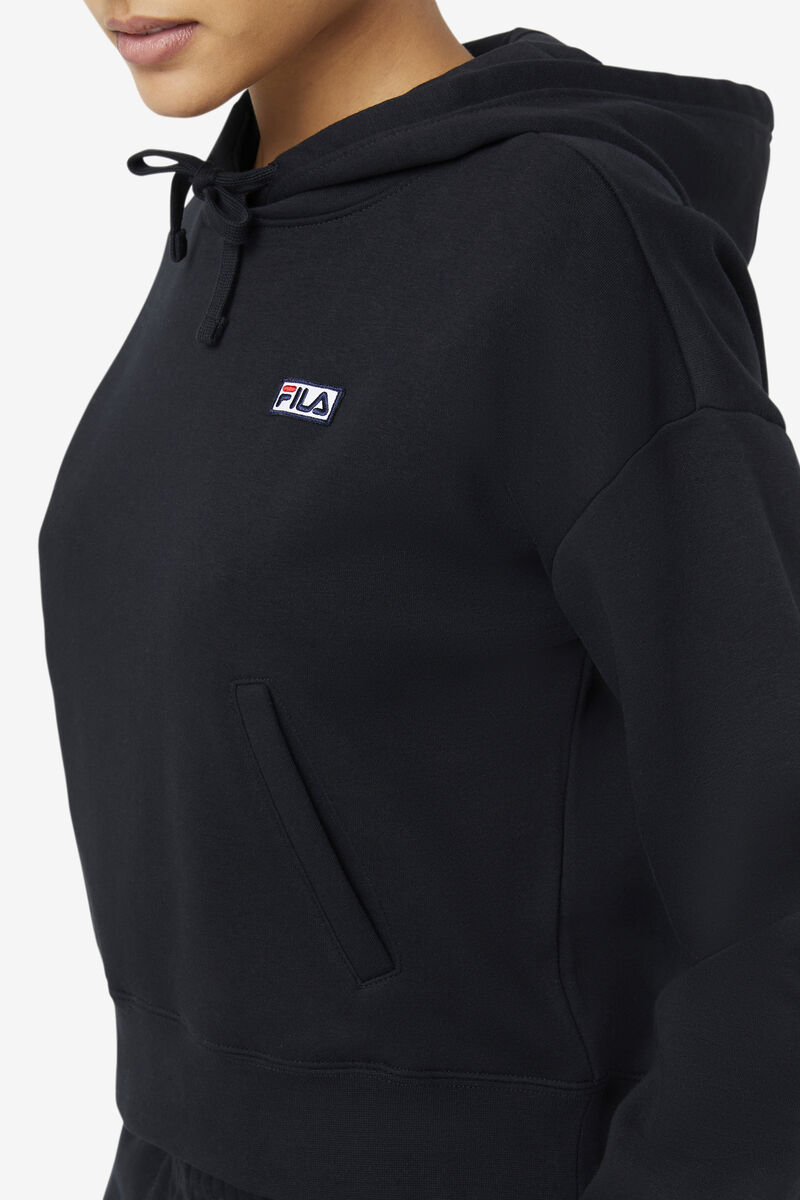 Black Women's Fila Marina Hoodie Hoodies | WVBV9g4U9yA