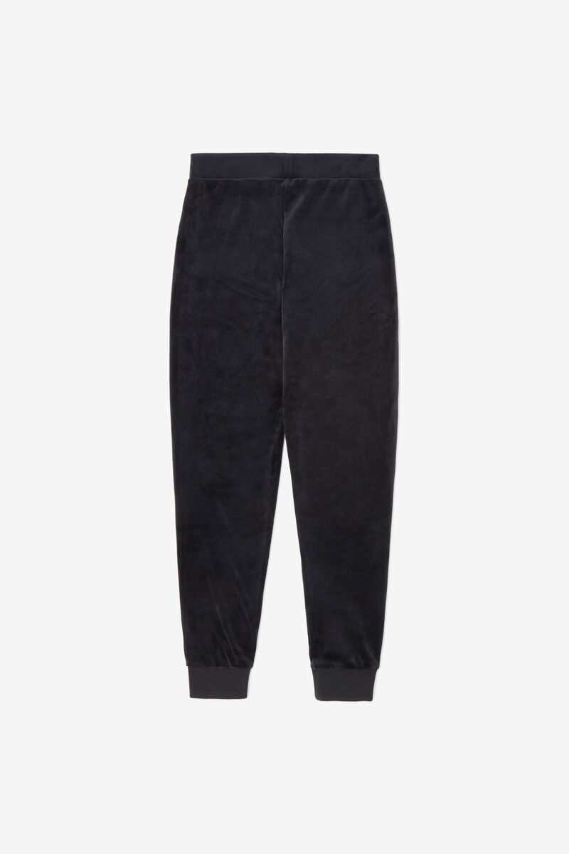 Black Women's Fila Sara Velour Jogger Pants | Ju9mEh6jNBJ