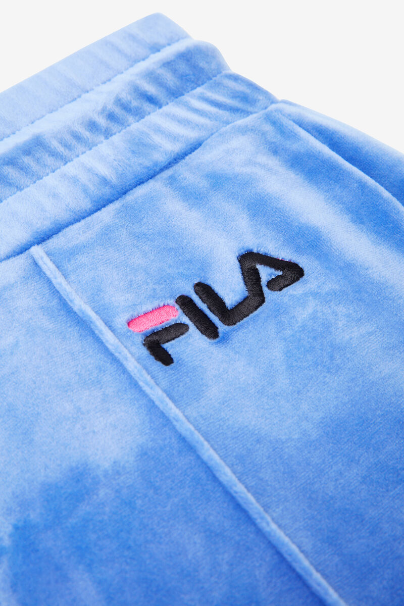 Blue / Black Women's Fila Astrid Velour Pant Pants | DWqO3wTQ5P7