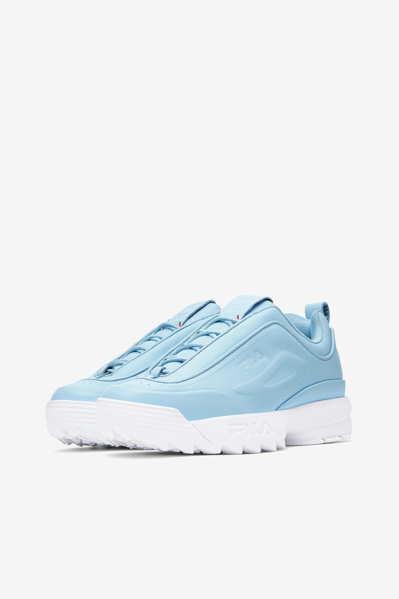 Blue / Blue / White Women's Fila Disruptor Zero Platform Shoes | EciQEemAEJl