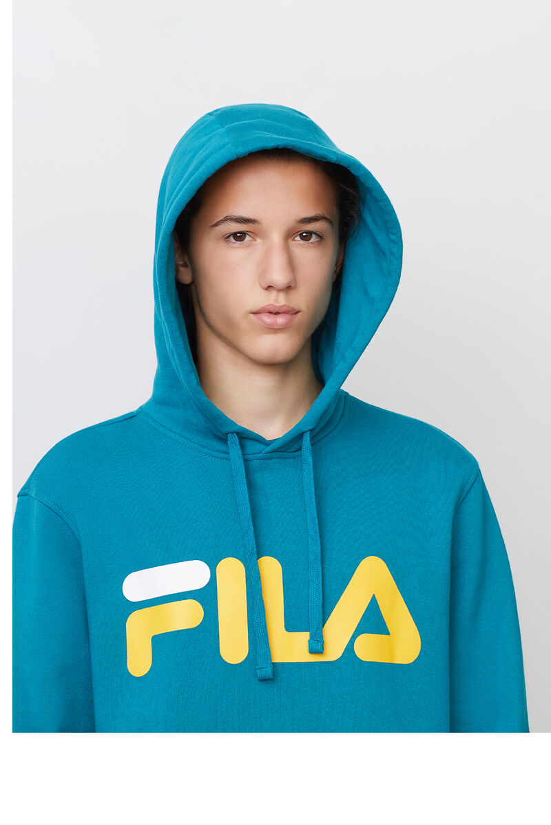 Blue / Gold / White Men's Fila Flori Hoodie Hoodies | iTqHGGfOujz