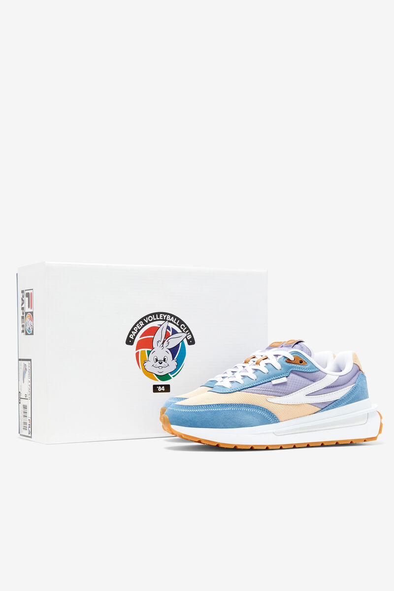 Blue / Grey Men's Fila Paper X Fila Renno Pride Trainers | Fila Trainers | 7n6EeSafpF5