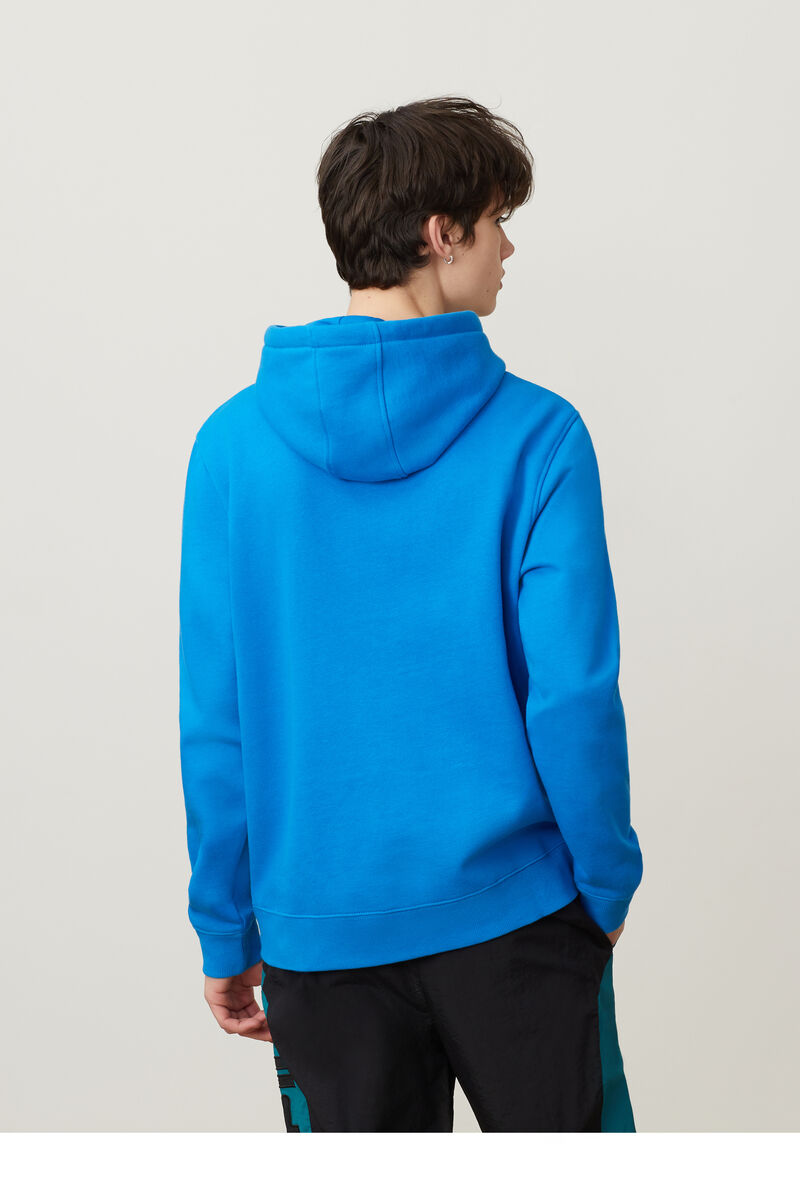 Blue Light Turquoise / White / Black Men's Fila Flori Hoodie Hoodies | XbNjkEG1Lsk