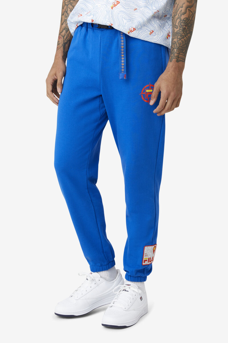 Blue Men's Fila Basecamp Pant Pants | 8iOZEIAP5HI