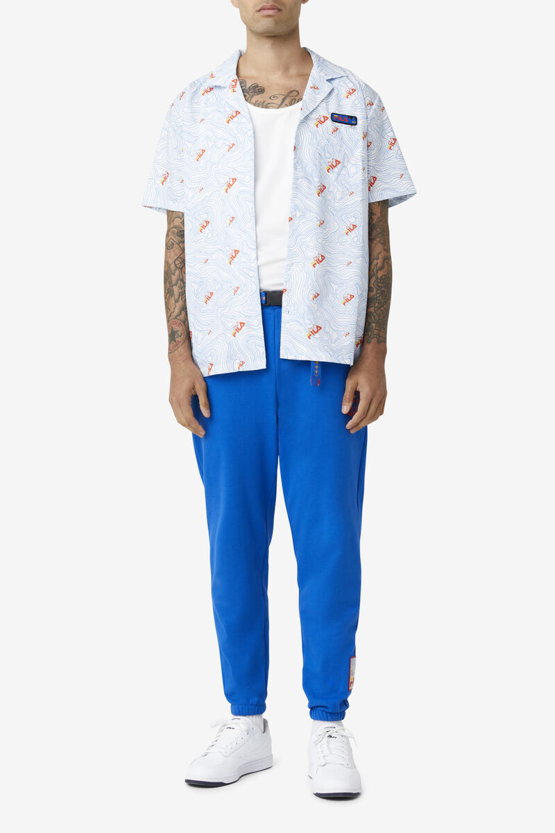 Blue Men's Fila Basecamp Pant Pants | 8iOZEIAP5HI